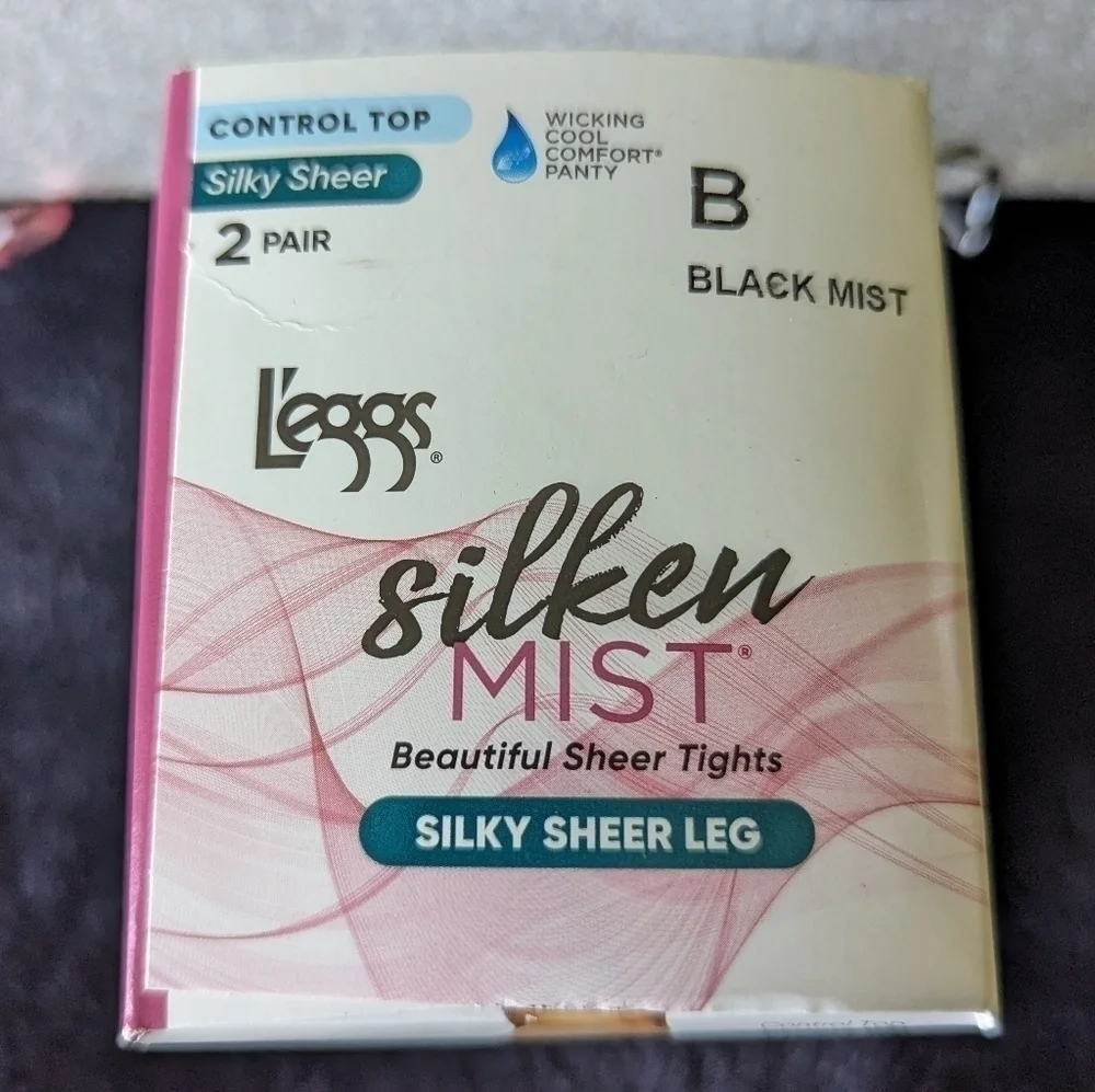 Black Nylon Tights B Silky Sheer